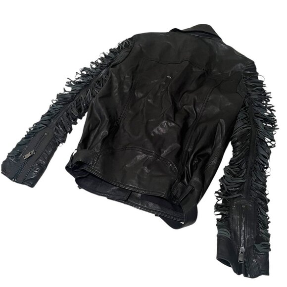 Haute Hippie Fringe Leather Jacket - Picture 2 of 5